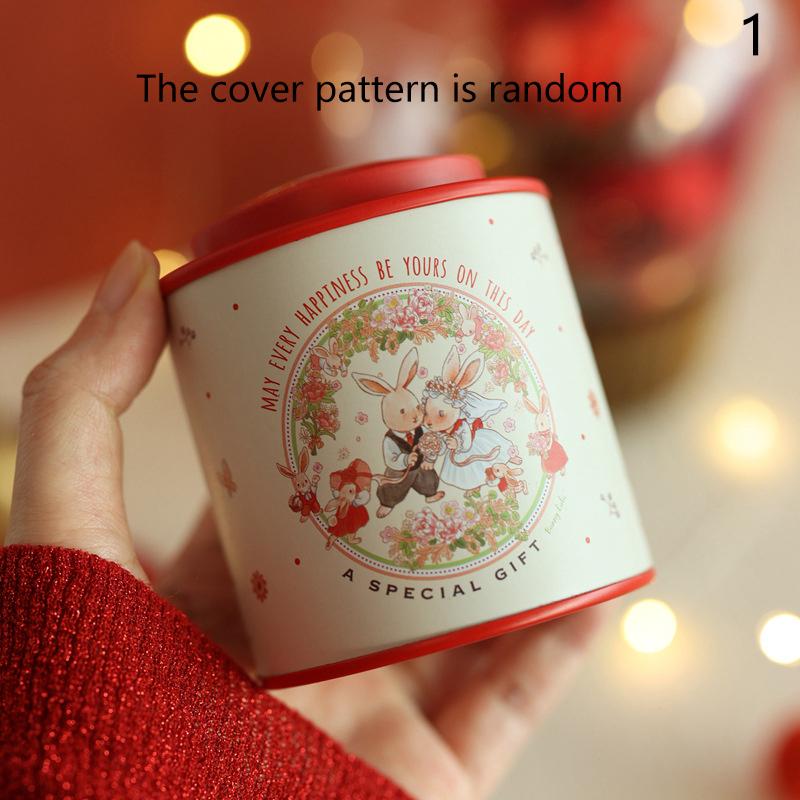 Мультяшный чемоданчик Jellycat в виде кролика, жестяная коробка для хранения, коробка для конфет и печенья, круглая металлическая шкатулка для украшений, подарочная коробка для свадьбы, дня рождения, вечеринки