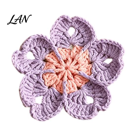 Hand Woven Dining Table Mats Handmade Crochet Flower Coasters for Drinks, Thermal Insulation Mat Pads Coffee Mugs And Tea Cups, Artistic Home