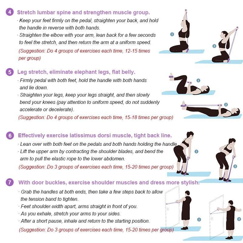 6 трубок/4 трубки, съемник педали, натяжная веревка, тренажер для брюшного пресса, эластичная веревка для фитнеса, тянущая веревка для сидения, домашний тренажерный зал, спортивное тренировочное оборудование