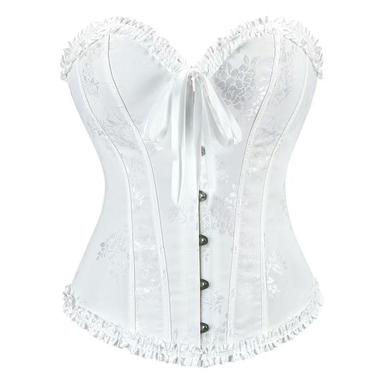 Корсет Разноцветный Пояс Лента Жаккардовый Придворный Корсет Стальная Пряжка Поддержка Живота Грудной Корсет