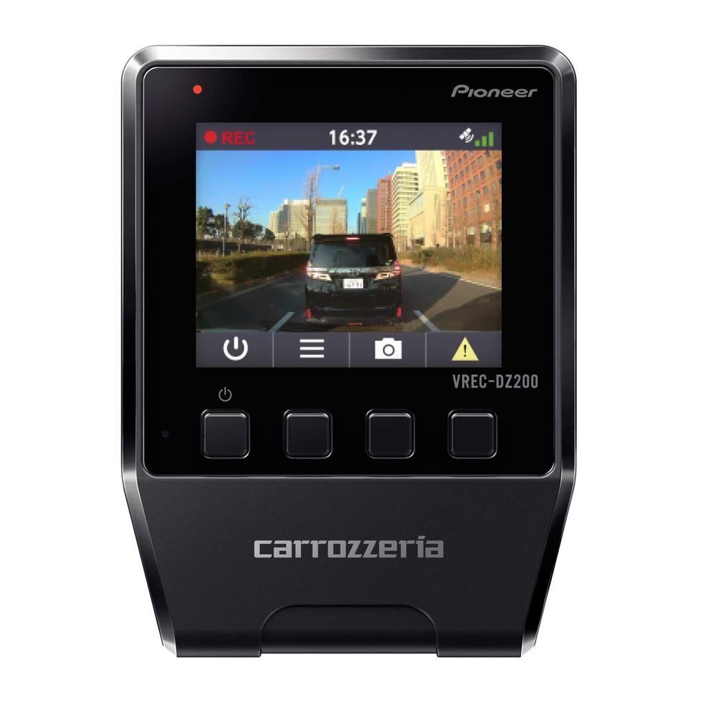 Pioneer 1 2MP Full Parking Continuous Impact Manual Includes 16GB microSD Carrozzeria VREC-DZ200 Dashcam, Camera, HD, Monitoring, 111º Diagonal, GPS,