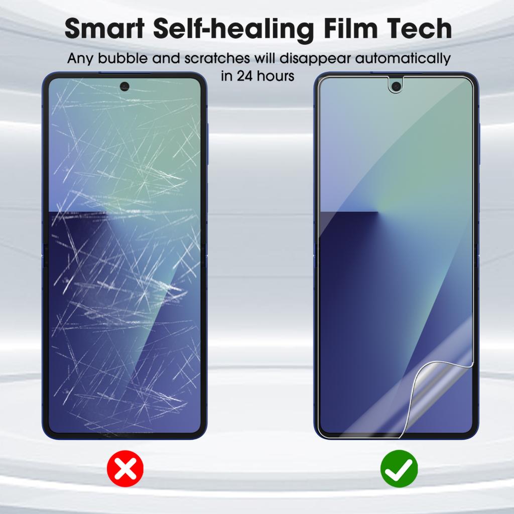 1-8 шт. Гибкая гидрогелевая пленка для Samsung Galaxy Z Flip 7 Защитные пленки для внешнего экрана Высококачественные противоударные пленки для Z Flip7
