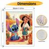 Disney Lilo Stitch Fall Pumpkin Oil Paint Art Painting Kit Home Wall Decor Handmade Gift DIY Canvas Portrait Mural Bedroom Farmhouse