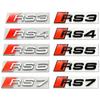ABS Audi Trunk Letter Body Sticker Car 3D Body Badge Stickers For Audi  A3 A4 A5 A6 A7 Q3 Sline TT RS3 RS4 RS5 RS ABS Sticker