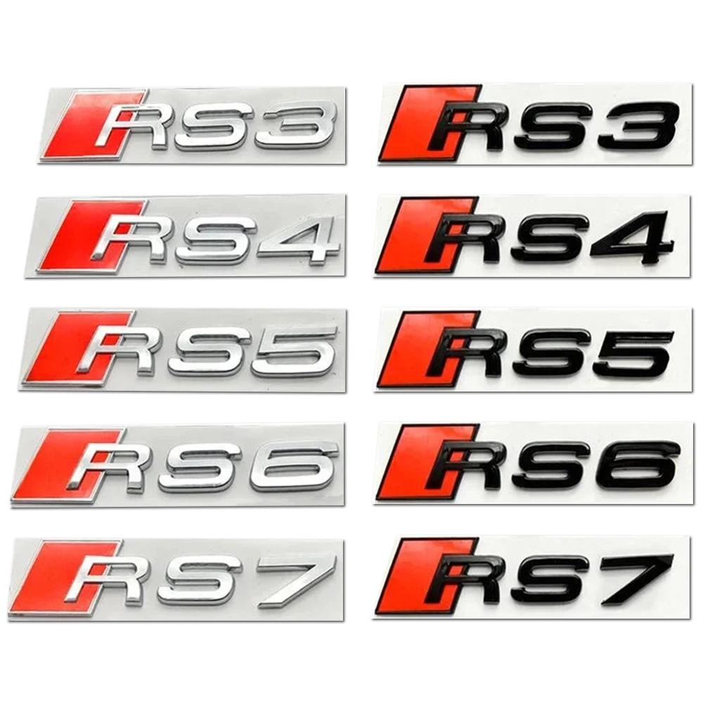 ABS Audi Trunk Letter Body Sticker Car 3D Body Badge Stickers For Audi A3 A4 A5 A6 A7 Q3 Sline TT RS3 RS4 RS5 RS ABS Sticker