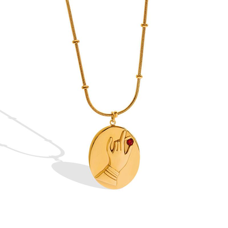 Холодный трендовый крутой модный тонкий рука держащий драгоценный камень ожерелье интернет знаменитость тот же циркон инкрустированный ключица цепочка