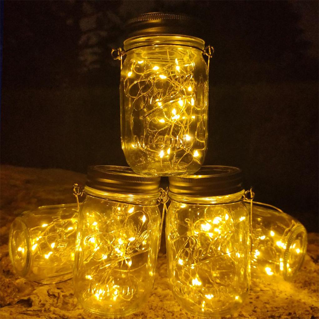 Solar Lights Jar LED Fairy Light Outdoor Garden Hangers Handles Widely Used Lights Fairy Lights