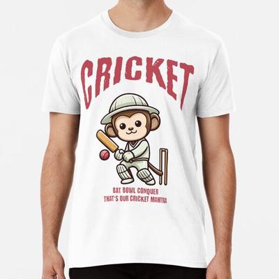 Премиум футболка Cricket Monkey от S до 5XL Сделано в Австралии/США Футболка