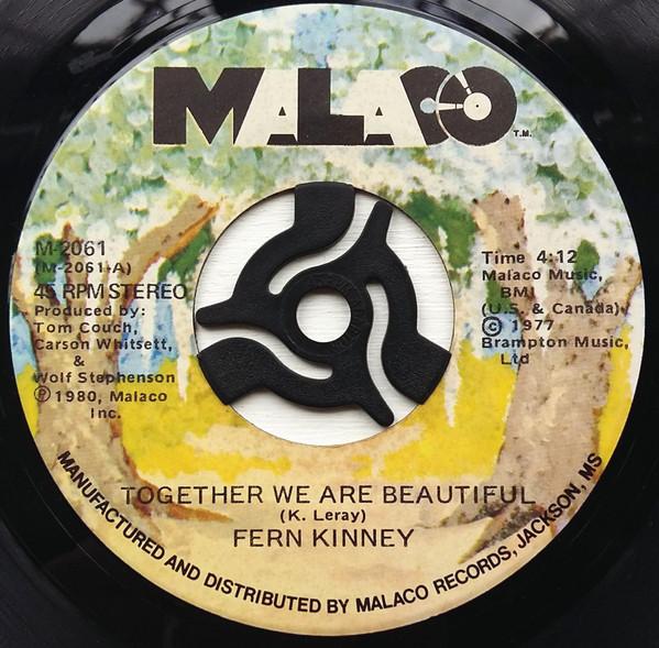 7-дюймовая пластинка FERN KINNEY - Together We Are Beautiful M2061 MALACO 1980 США Soul/Funk Б/у