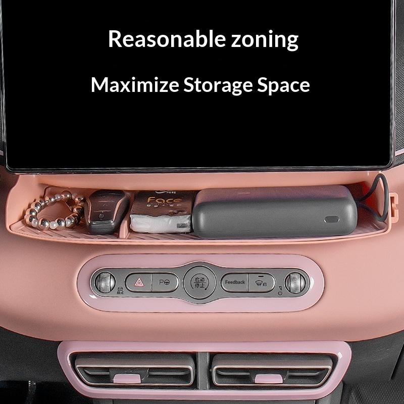 For Seagull Intelligent Driving Edition Car Under Screen Storage Box Organizer Tray Non Adhesive Buckle Car Modify Accessories