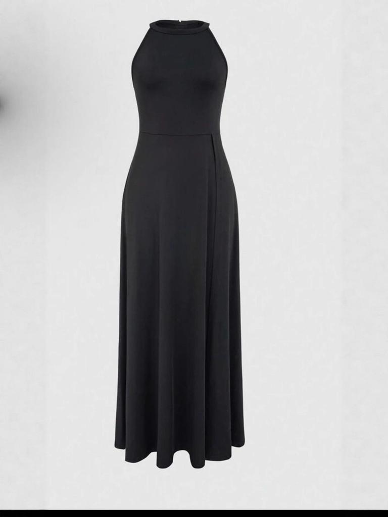 Women's Halter Neck Slit Evening Cocktail Dress - Summer 2025 Collection