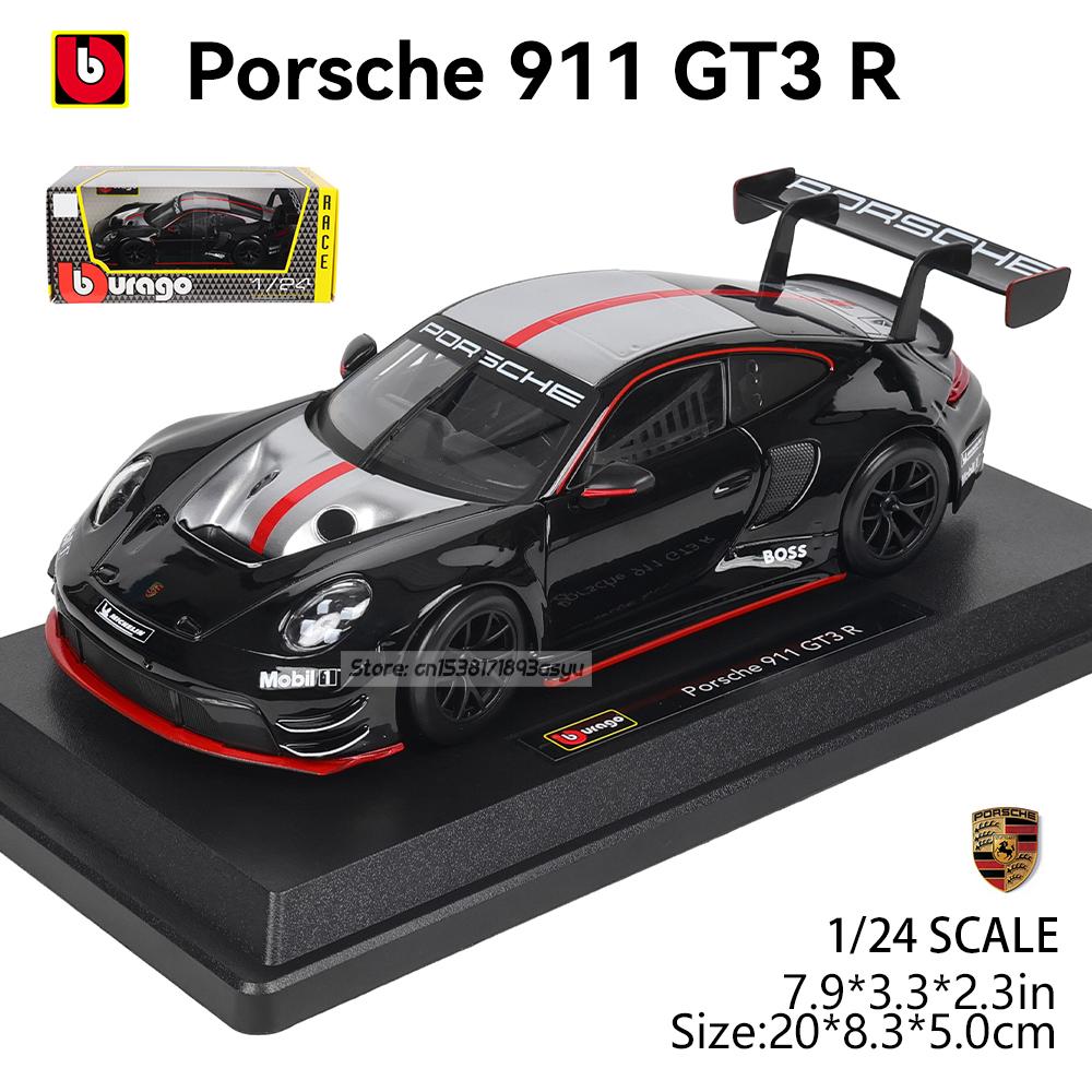 AABKO1 Bburago 1:24 Porsche 911 GT3 Taycan Turbo S 718 Boxster simulation alloy car model crafts decoration collection toy tools gift
