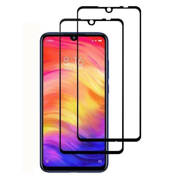 Protecteur d'écran - Verre Trempé - Redmi 7 - 100% Couverture - 2 Pièces - Résistant aux Rayures