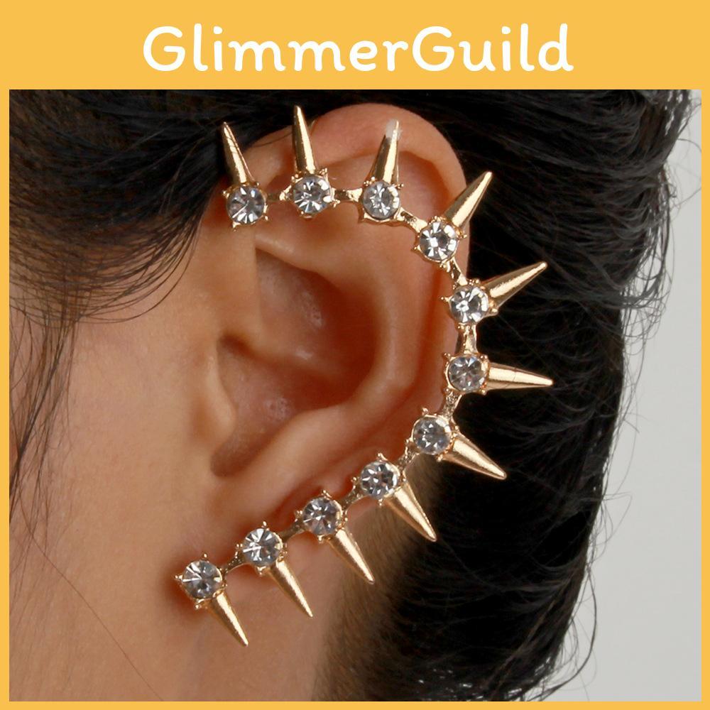 Ear Fashion Alloy Climber With Geometric And Rivet Design For Stylish Women