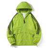 Spring and Autumn New Men's Jacket Three Bars Sun Protection Windbreaker Couple Outdoor Windproof Hooded Sports Coat Men