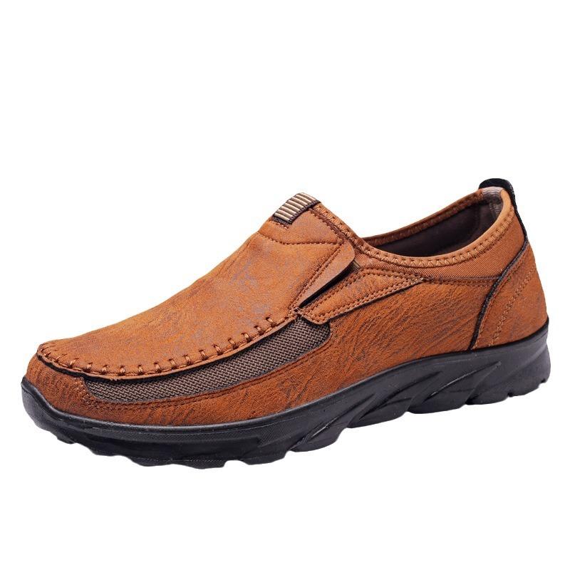 Men's Fashionable Breathable Business Loafers - Large Size Casual Slip-Ons
