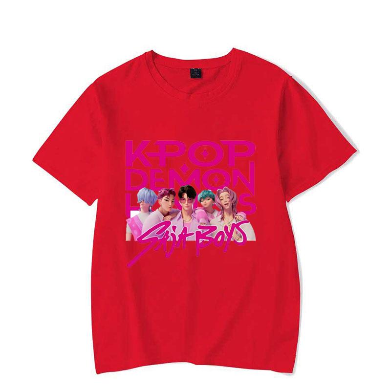 K-Pop Охотники на демонов Saja Boys Принтованные футболки Женские Мужские Футболка с коротким рукавом Смешная с круглым вырезом Повседневные летние топы