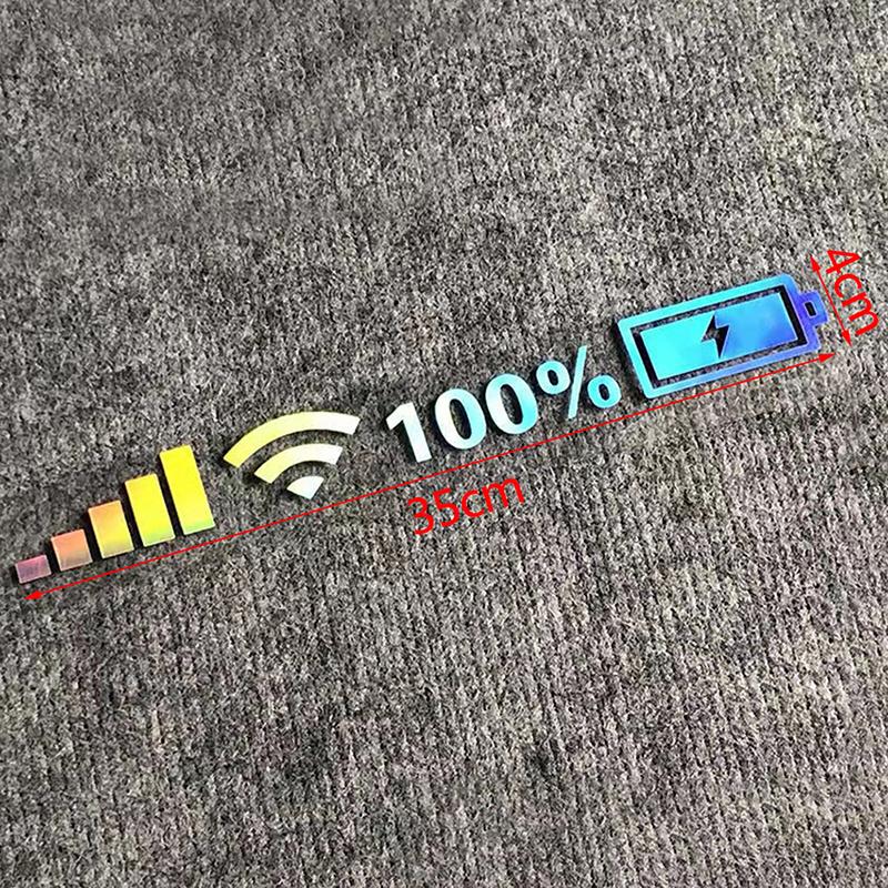 Wi-Fi отметка уровня заряда батареи автомобиля виниловые наклейки на заднее лобовое стекло автомобиля забавные наклейки
