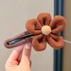 2024 Заколка-краб для волос в корейском стиле с ретро-цветочным узором высокого класса для женщин - Тип «утиный клюв» для элегантной высокой прически