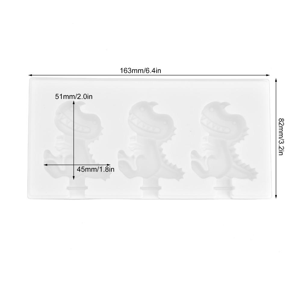 Dinosaur Shape Silicone Ice Bar Mold Heat Resistant Ice Pop Mold DIY Popsicle Making