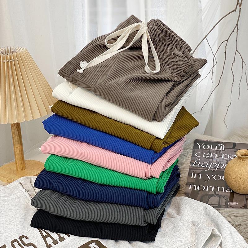 Высококачественные женские брюки с широкими штанинами и узором «змеиная кость» — новинка весны, высокая талия, завязка на шнурок, прямой драпированный повседневный стиль