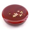 New Confectionery Dish Wood Grain Kinosato 18cm Made In Japan 0011028 Red Diameter 18 X Height Nakanishi-kougei 6.8cm
