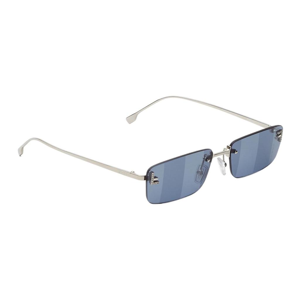 Fendi Frameless Design Metal Rectangular Sunglasses Women sunglasses Silver FOL117V1T