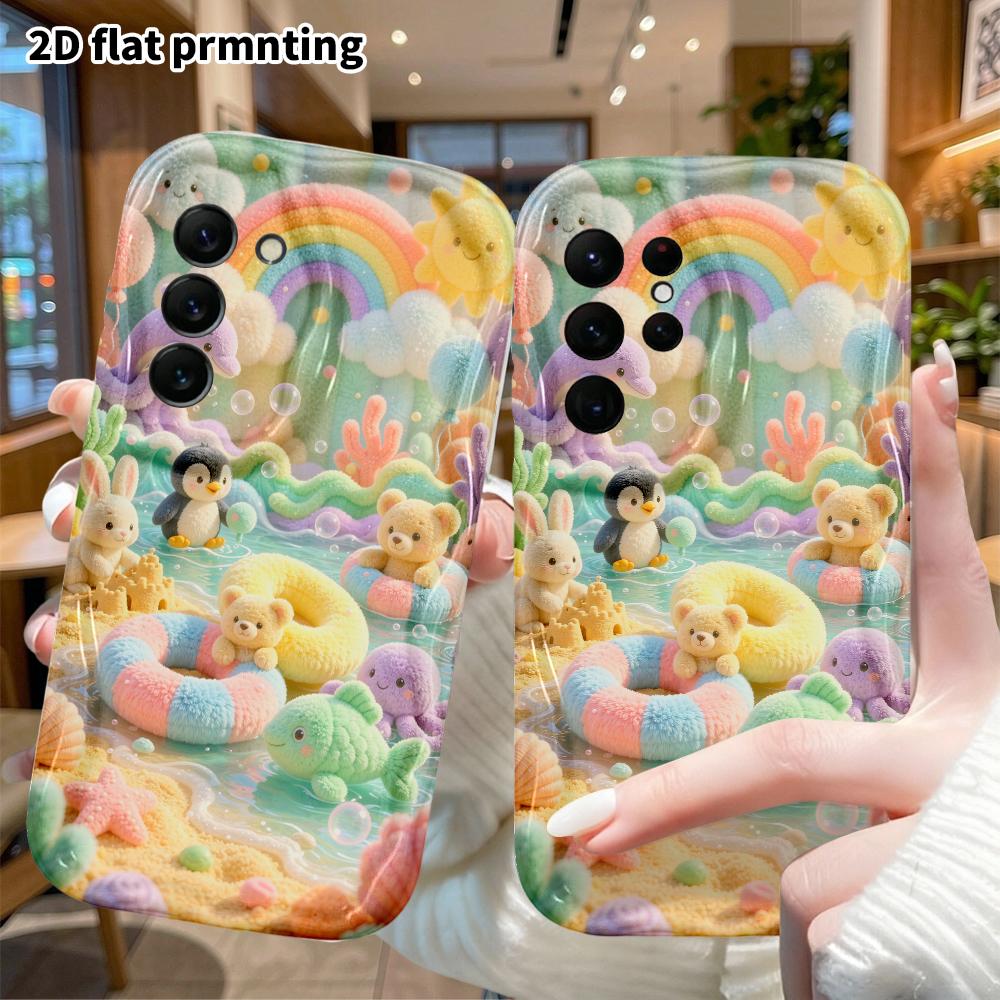 Phone Case: 2D flat, suitable for Samsung Galaxy A34 A35 M05 M06 S20 S22 S21 FE Plus 5G protective case, Little Animal Park, perfect holiday gift for