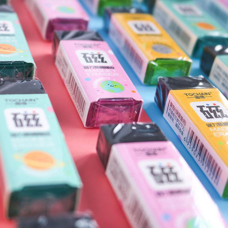 Прохладный креативный экологически чистый магнитный резиновый магнитный ластик для студентов, канцелярские принадлежности