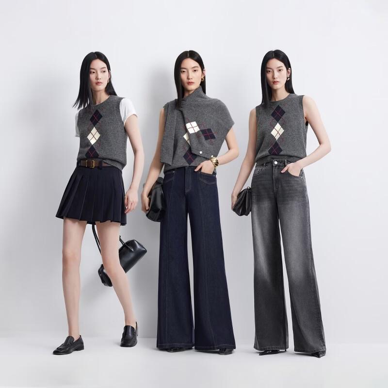 Женский вязаный безрукавный жилет VERO MODA в ретро-стиле с цветовыми блоками