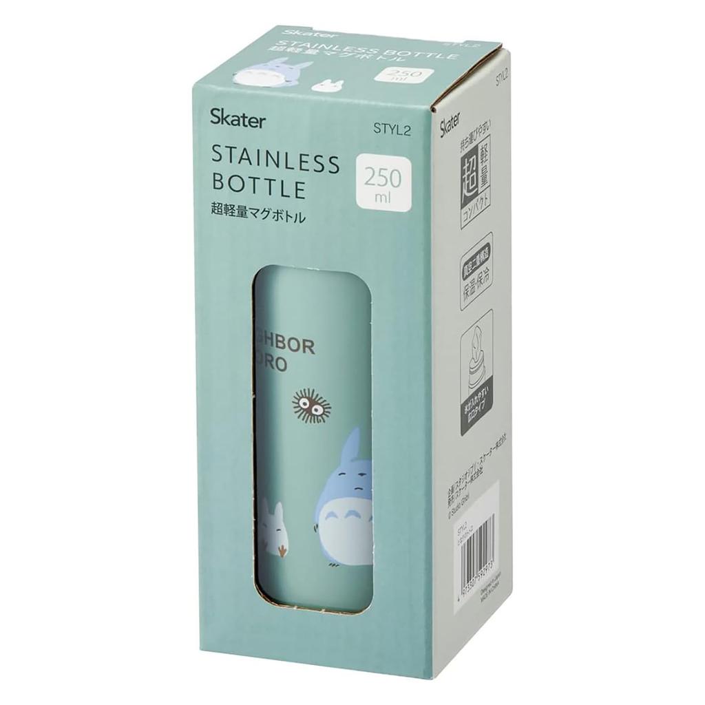 Skater 250ml Ultra-Lightweight Stainless Steel Water Bottle, Studio Ghibli "My Neighbor Totoro" Style 2-A