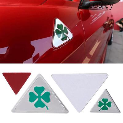3 шт./комплект Значок Quadrifoglio Эмблема клевера Наклейка Логотип на крыло автомобиля Для Giulia Spider GT 147 156 166 159 Внешние аксессуары