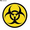 Tri Mishki WCS906 14X14CM символ биологической опасности, каска, предупреждение, забавная наклейка для автомобиля, разноцветные наклейки из ПВХ, аксессуары для мотоциклов, наклейка
