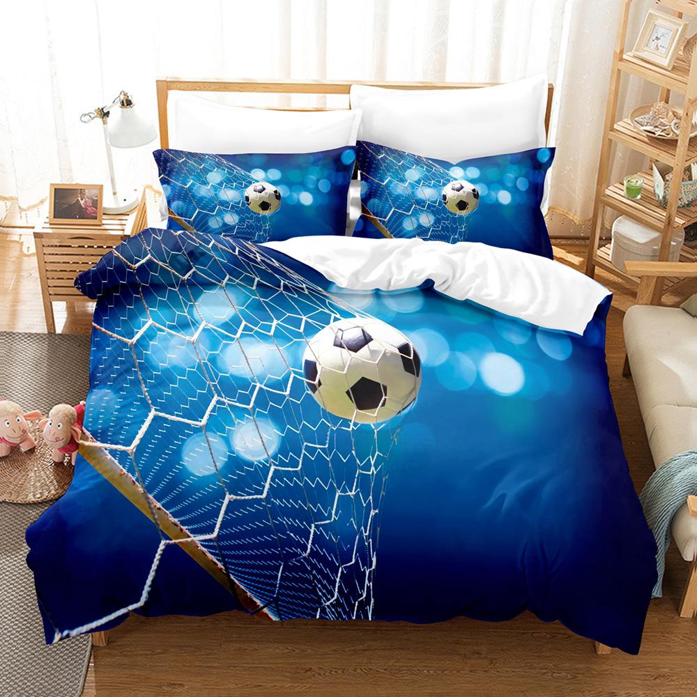 Футбольный комплект постельного белья с цифровой печатью, трехпредметный, поставка, домашний текстиль, комплект простыней