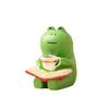 Handmade Cute Cartoon Frog Rocking Chair Resin Ornament for Desktop