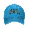 BatUnisex Symbol  Grainy Logo Unisex Style Baseball Cap  Distressed Washed Hats Cap Vintage Outdoor Summer Adjustable Sun Cap