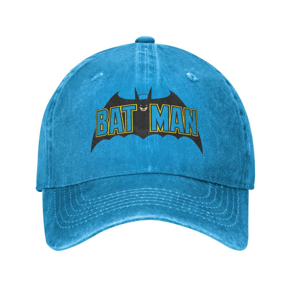 BatUnisex Symbol Grainy Logo Unisex Style Baseball Cap Distressed Washed Hats Cap Vintage Outdoor Summer Adjustable Sun Cap