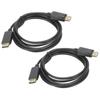 2Pcs DisplayPort Connecting Line DP To DP Cable 1.8M DP Male To Male Adapter Cable