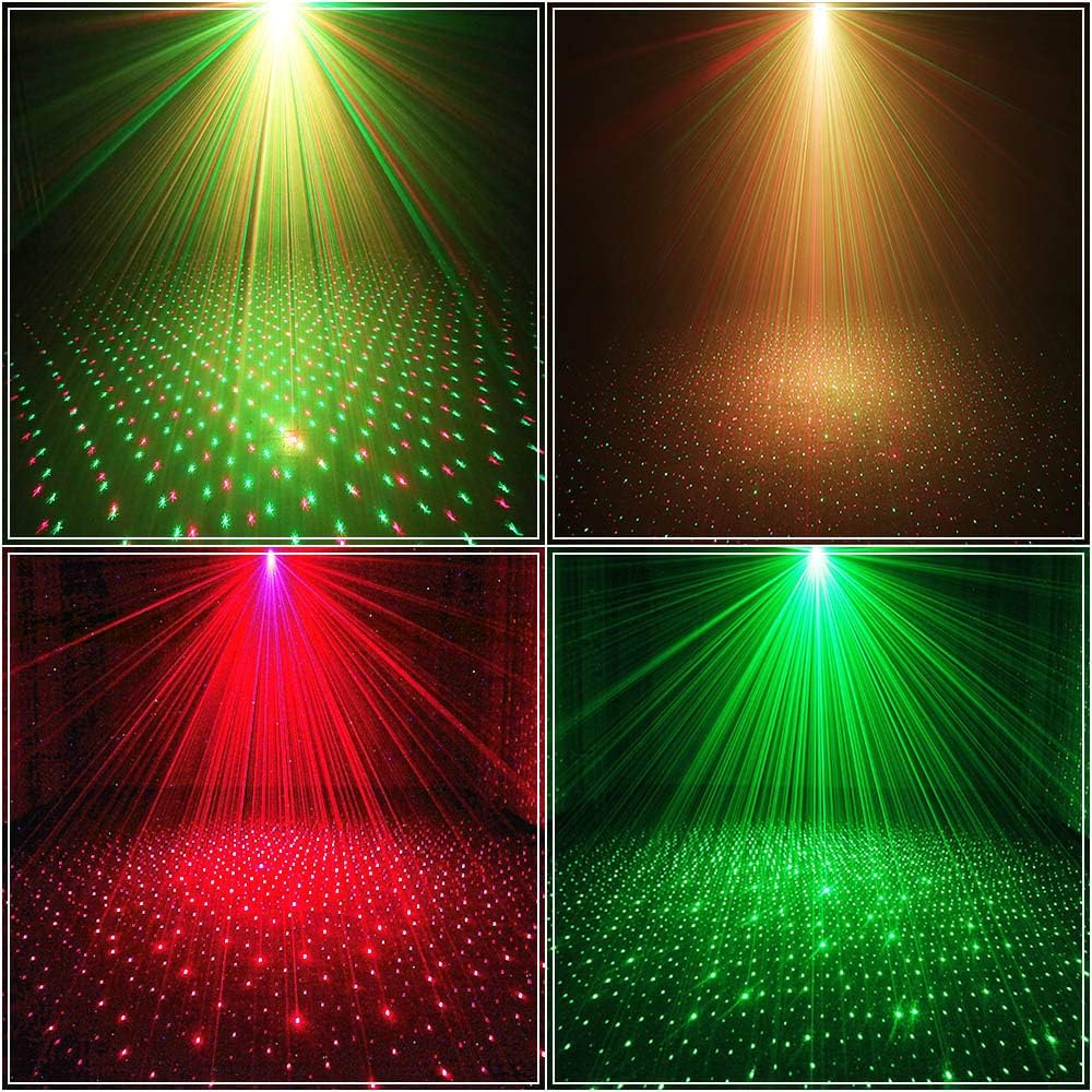 Sound Activated Party Lights,Disco DJ Lights Strobe Light Rave Stage Light Projector Effect Club Light With Remote Control for Home Parties Show