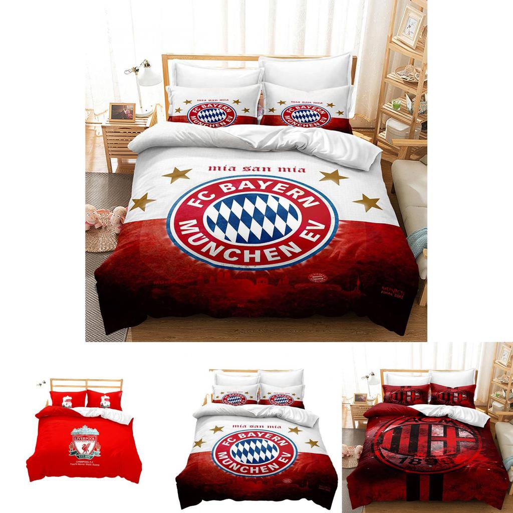 Роскошный 3D Комплект Постельного Белья с Цифровой Печатью для Футбольных Фанатов Оптовый Комплект Постельного Белья для Футбольных Энтузиастов