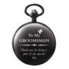 TREEWETO Pocket Best Man or Groomsman Wedding Gift Pocket Watch Men's Watch, Gift,