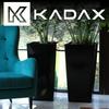 KADAX Flowerpot + Insert 18x36cm Tall Black Gloss
