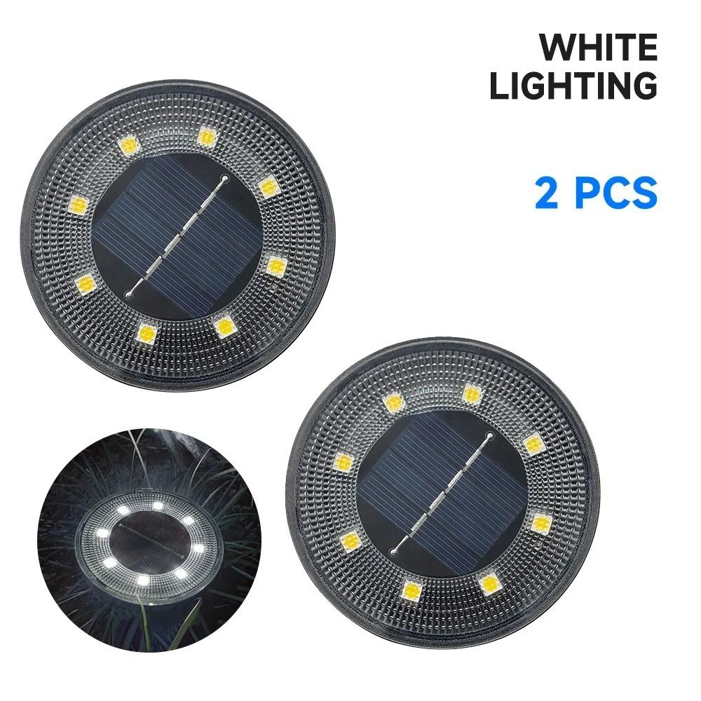 2Pcs Super Bright Solar Buried Lights Solar Power Lawn Lamp Path Deck Lights Garden