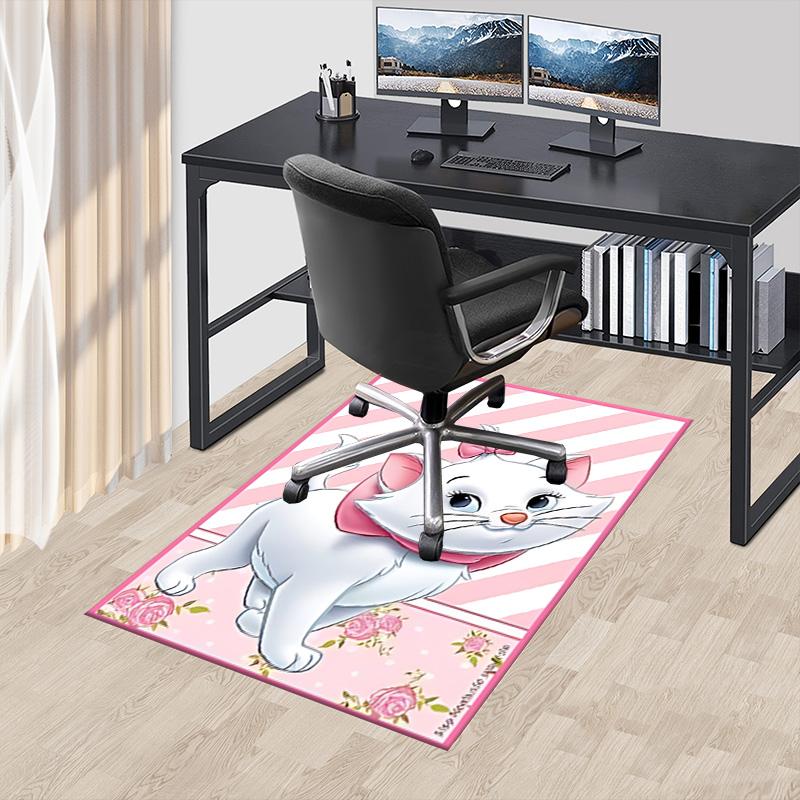 1pc Pink Stripes Roses Carpet for Playroom Bedroom Living Room Sofa Home Decor,kids Game Area Rug Non-slip Floor Mat Y728140