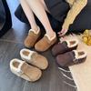 The Buckle Is Simple, the Belt Buckle Is Mao Mao's Autumn and Winter Fashion, and the Outer Wear Is a Pedal To Keep Warm. Girls Mao Mao Cotton Shoes