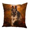 Персиковый кожаный чехол для подушки Подушка с изображением овчарки Домашнее животное Животное Подходит для детской комнаты