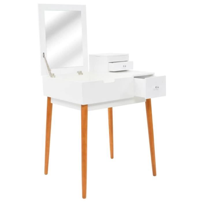VidaXL Coiffeuse avec miroir MDF 60 x 50 x 86 cm