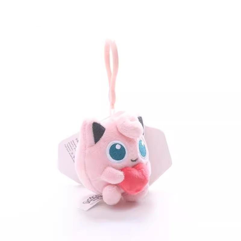 Genuine Jigglypuff Love Series Kawaii Plush Stuffed Toy Keychain Backpack Pendant Keyring Doll Birthday Gifts For Kid