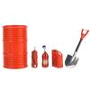 Fire Extinguisher Oil Drum Shovel Nitrogen Bottle Fit for SCX10 D90 TRX4 1 10 RC Car (Red)