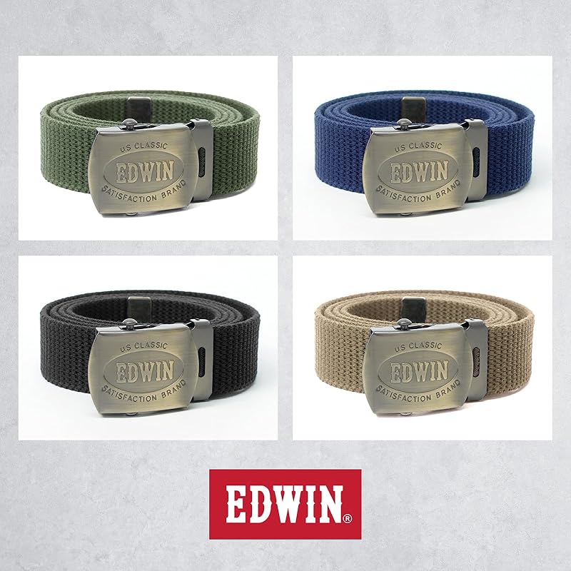 [Edwin] Belt 32mm 120cm Antique Gold GI Gacha Belt 01001299J Men's 22269272 Khaki Width 3.2 X Total Length 120cm